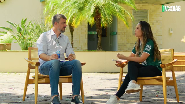 Michel Alves em entrevista na TV Goiás